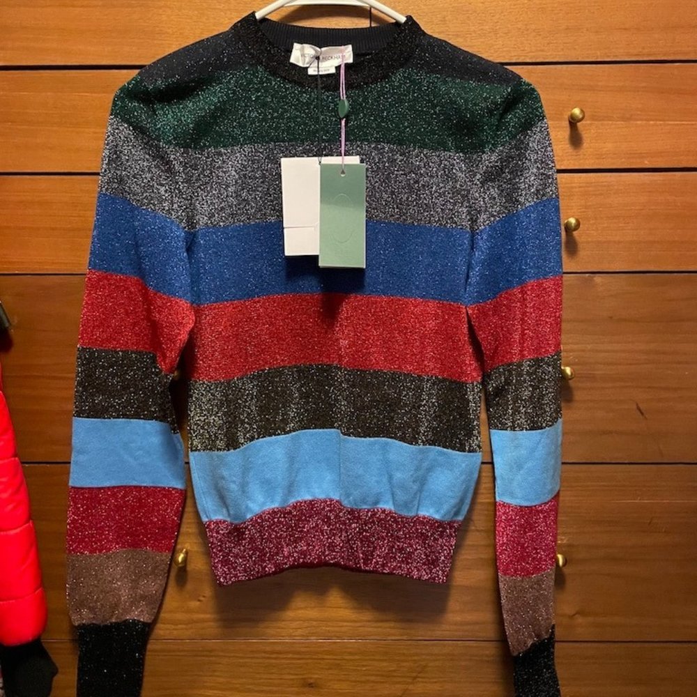 Multicolor Metallic Victoria Beckham Sweater NWT!